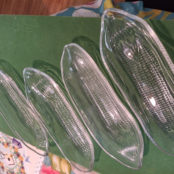 Vintage Clear Set 4 Corn on Cob - Picture 7 of 8